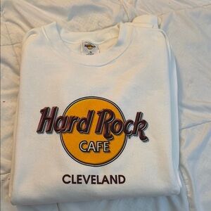 Hard Rock Cafe Cleveland White Crewneck